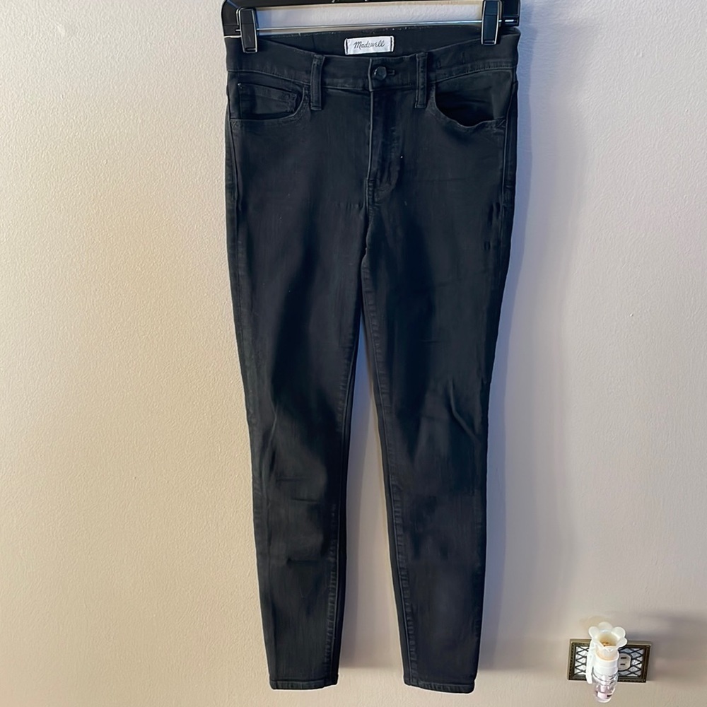 MADEWELL ROADTRIPPER BLACK STRETCH high rise Skinny jeans sz 26 black